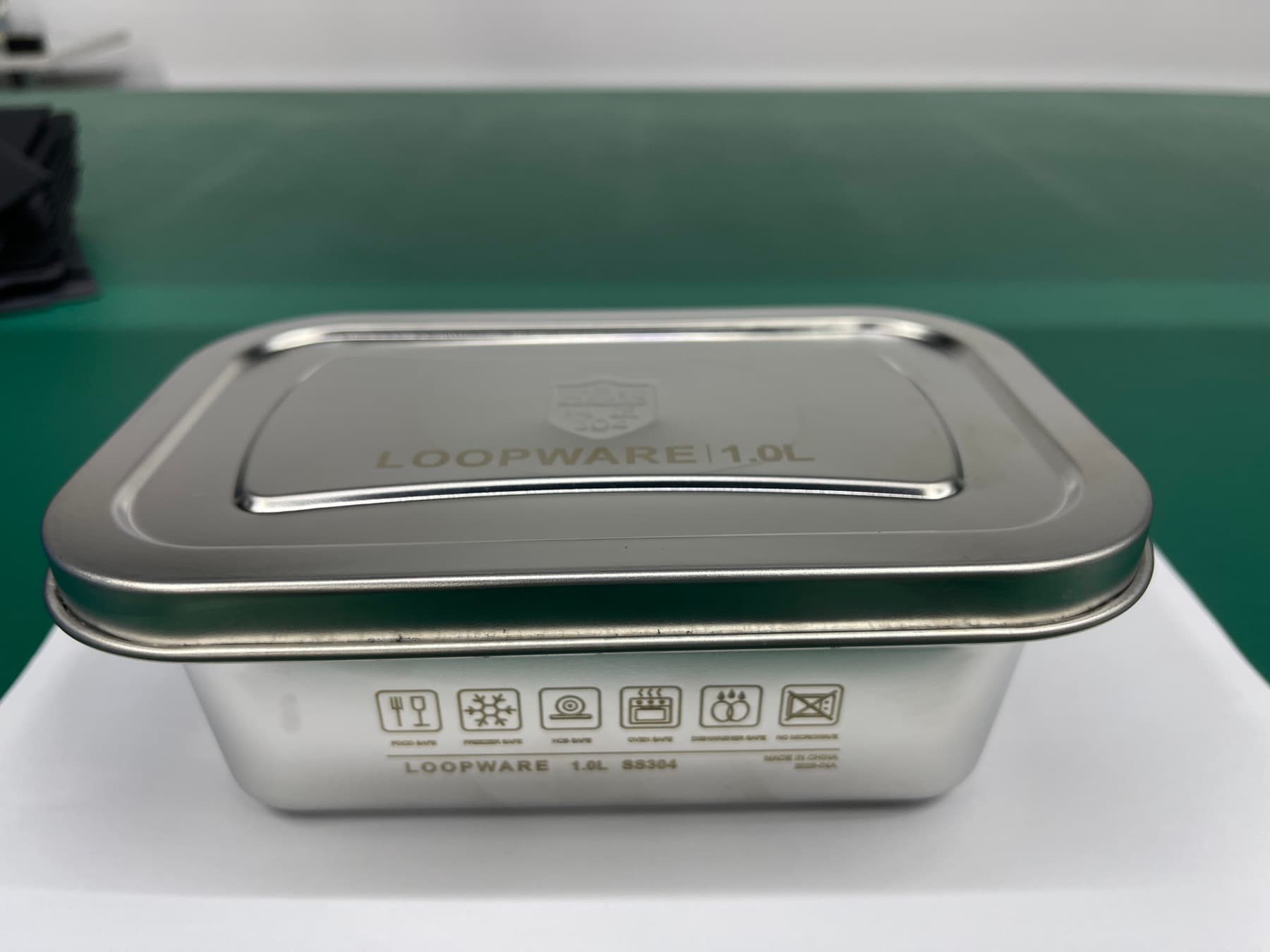 The Loopware all-steel stainless steel container.