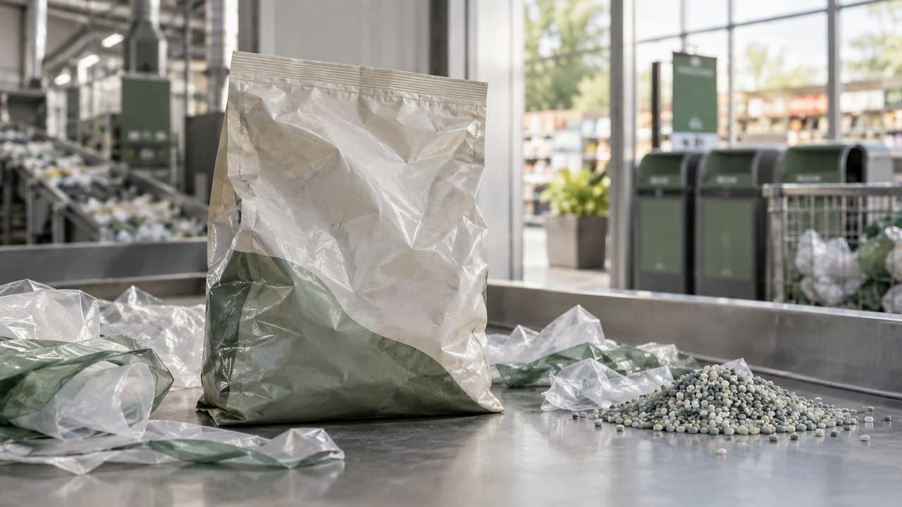 The Dissolution (Pointillism) illustration showing plastic for report A Recycled Plastic Claim Does Not Tell You If the Pa...
