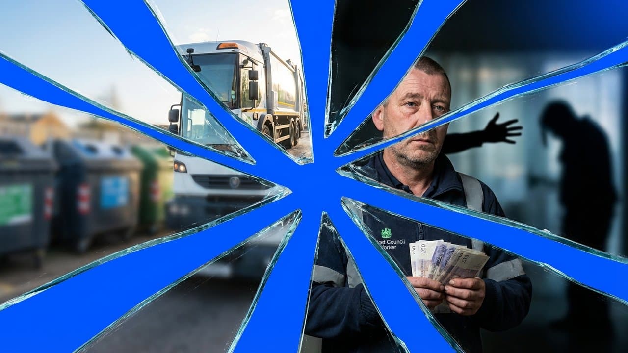Fractured Portraiture illustration showing Money Diversion and Urban Neglect and Unmet Promise for report The Substitution...