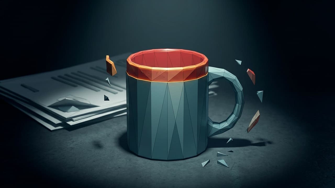 The Forensic Specimen (Low Poly) illustration showing Mug Rim Exposure for report The Colour on Your Mug