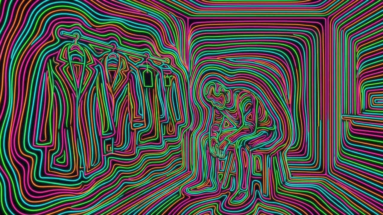 The Vibration (Op Art) illustration showing Provisional Identity and Indecision and Returns for report The Reversible Self