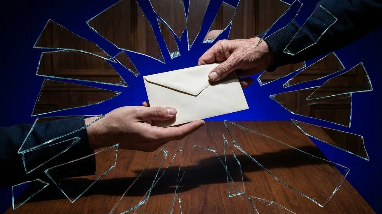Fractured Portraiture illustration showing Historic Contract and Mounting Invoice for report The Council Bill