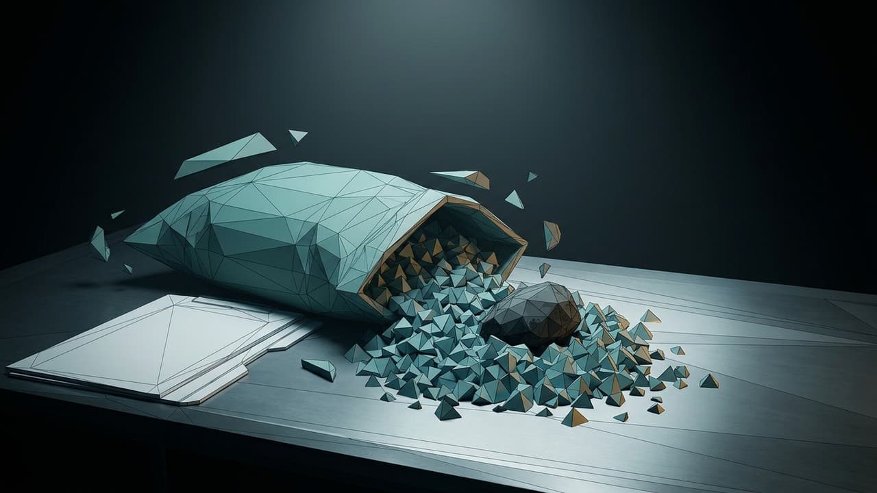 The Forensic Specimen (Low Poly) illustration showing Unchecked Play Sand for report The Sand Nobody Tested