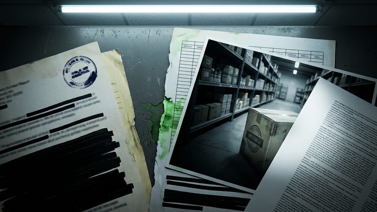 The Redacted Dossier (Grid Collage) illustration showing Legal Edict and Dying Words and Fading Claims for report The Word...