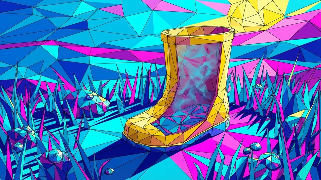 The Facet (Low Poly) illustration showing Child's Wellies and Phthalate Migration for report The Plastic Boot — What Your ...