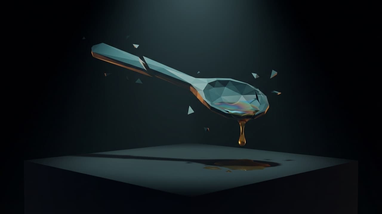 The Forensic Specimen (Low Poly) illustration showing Oily spoon and dark kitchen and stacked contamination for report The ...