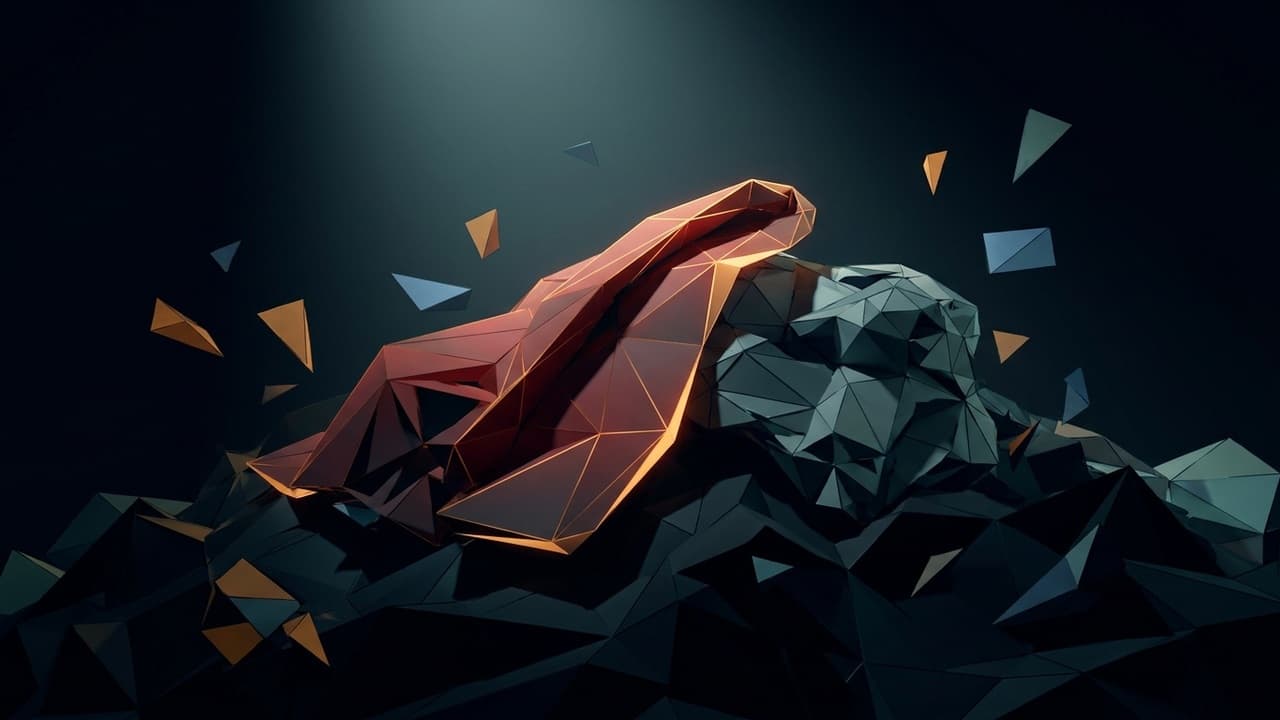 The Forensic Specimen (Low Poly) illustration showing Persistent Dye and Decomposing Soil for report The Dye Beneath