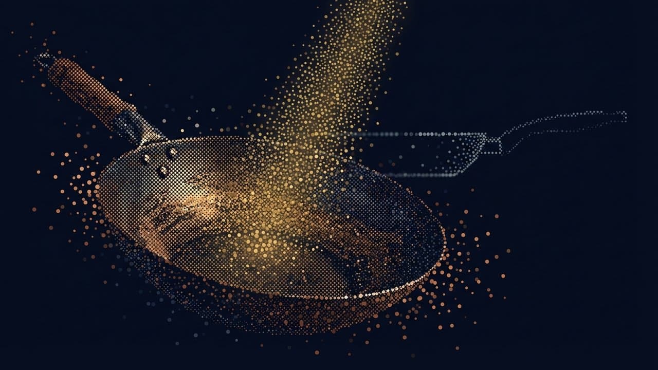 The Dissolution (Pointillism) illustration showing Seasoned Cookware and Patina and Legacy for report The Season