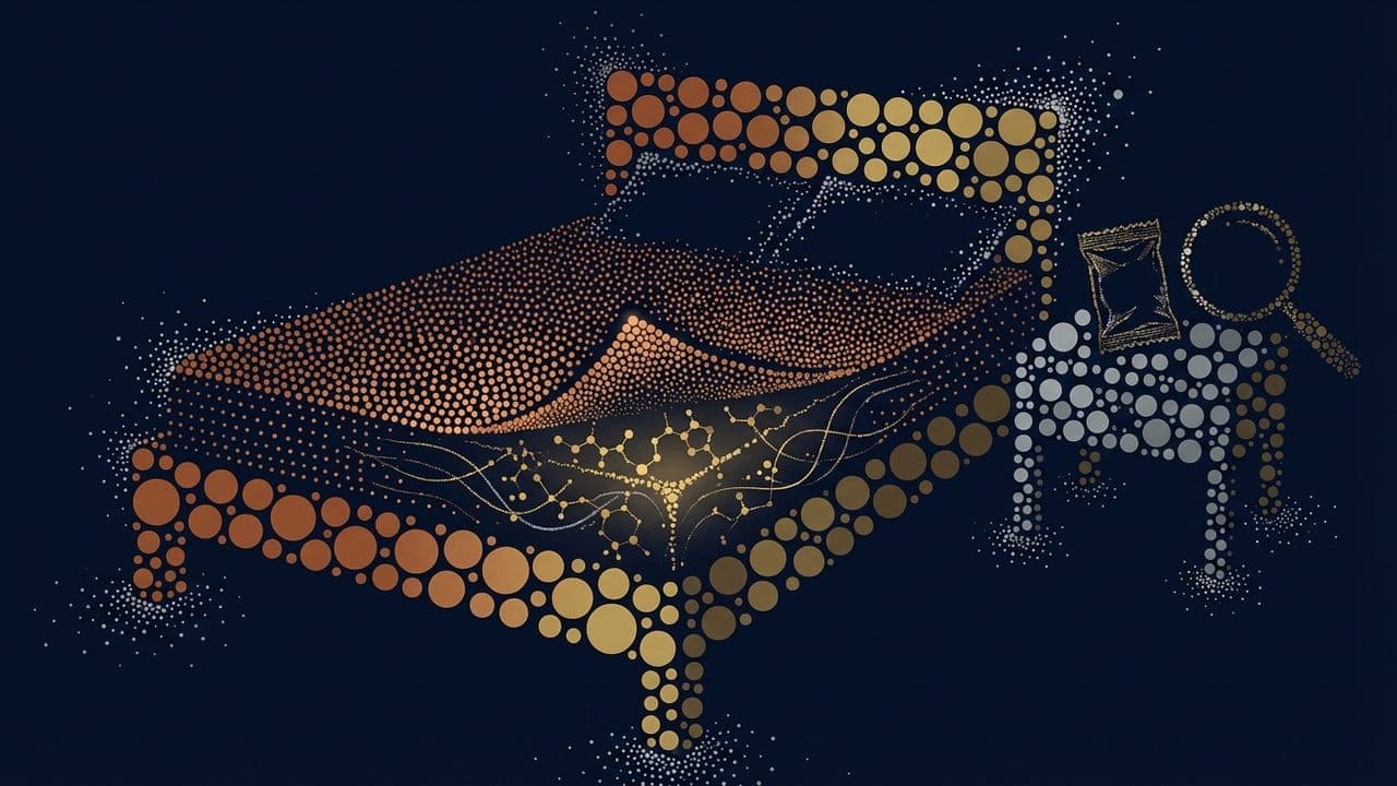 The Dissolution (Pointillism) illustration showing Opaque Mattress and Hidden Composition for report The Third
