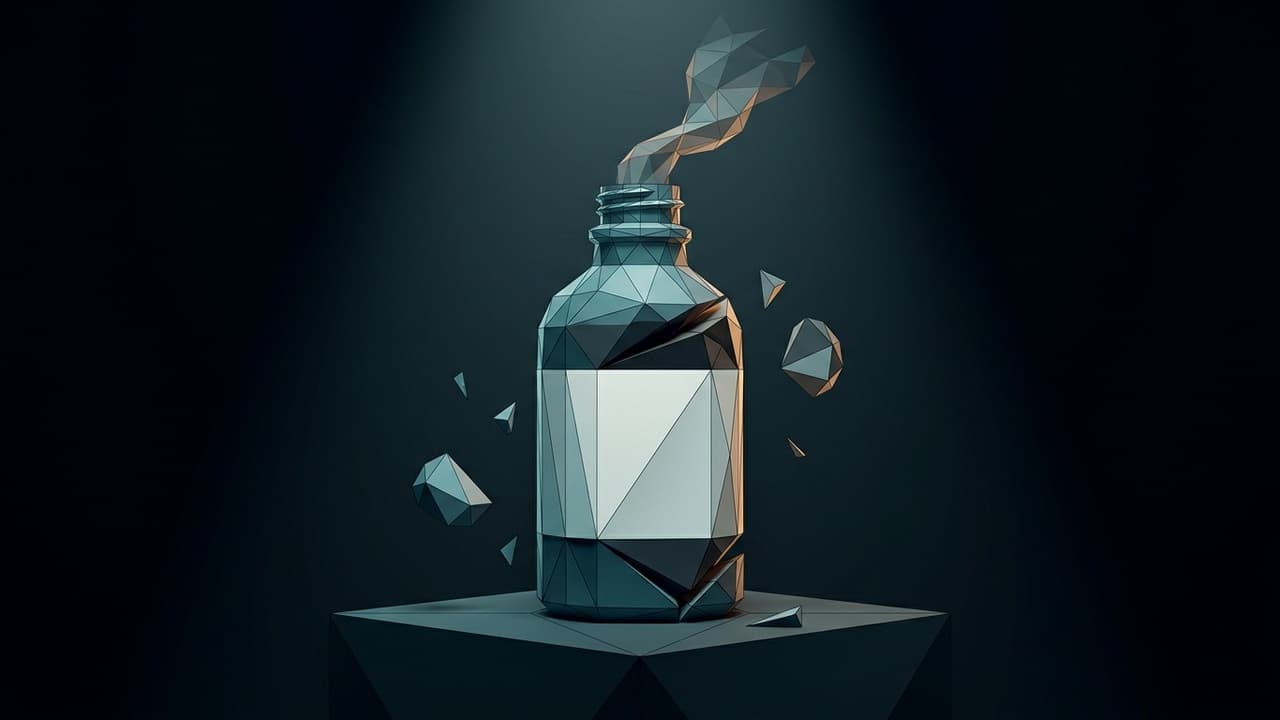 The Forensic Specimen (Low Poly) illustration showing Opaque Labeling and stacked Chemistry for report The Ingredients List