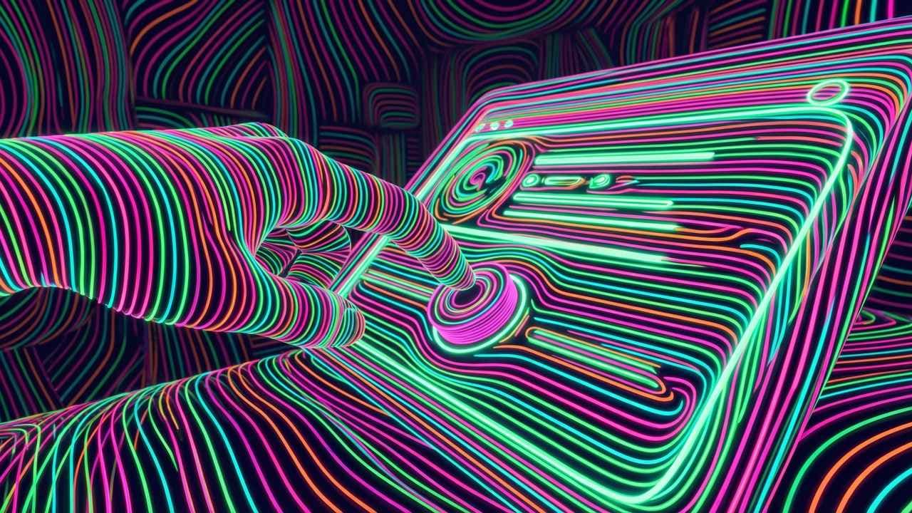 The Vibration (Op Art) illustration showing Pre-purchase alibi and digital absolution and consumer justification for repor...
