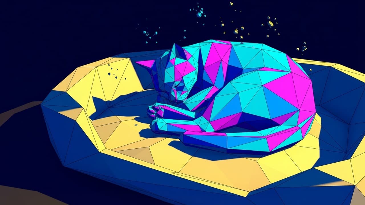 The Facet (Low Poly) illustration showing Feline and Grooming and Household Toxins for report The First Case Was 1979