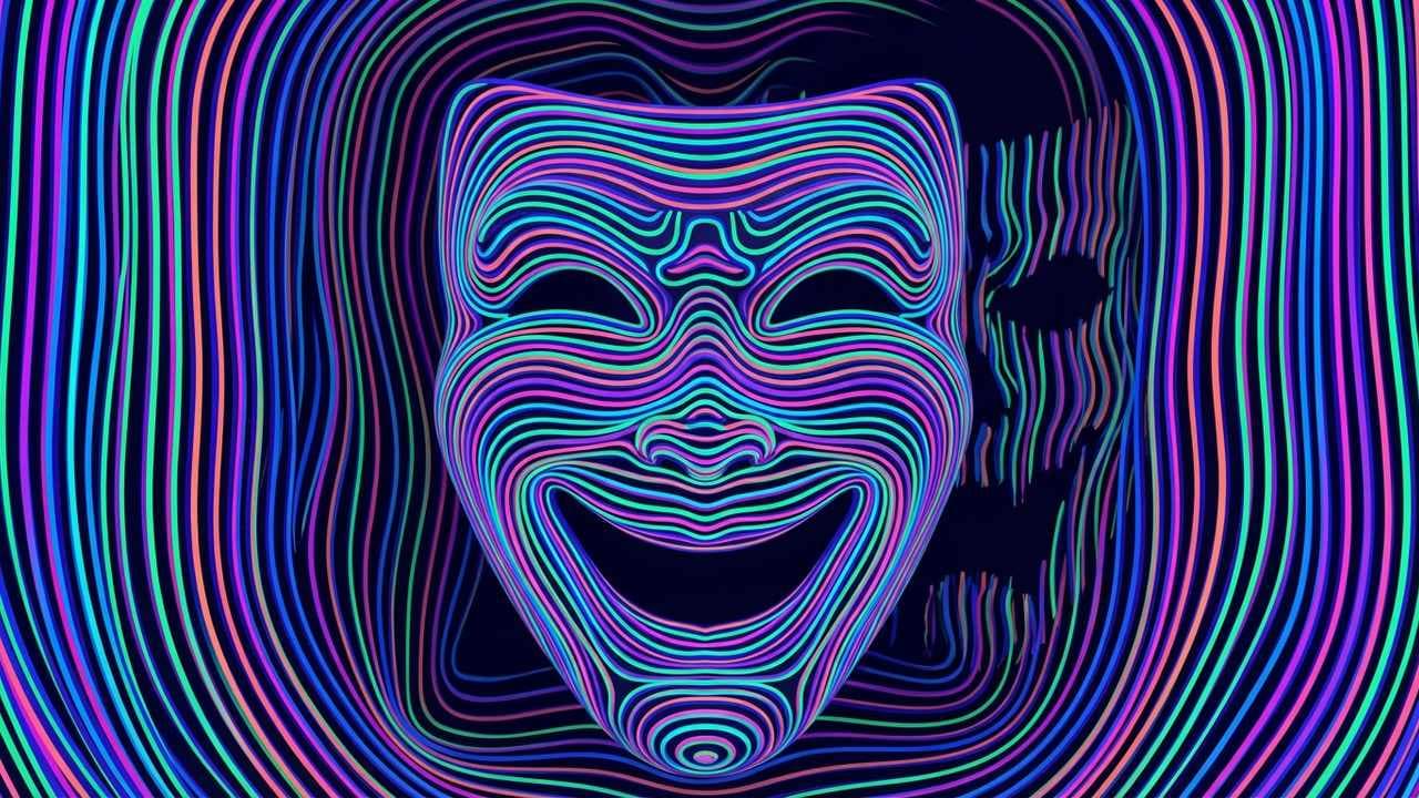 The Vibration (Op Art) illustration showing Manufactured Trust and Digital Intimacy for report Why You Believe the Girl in...