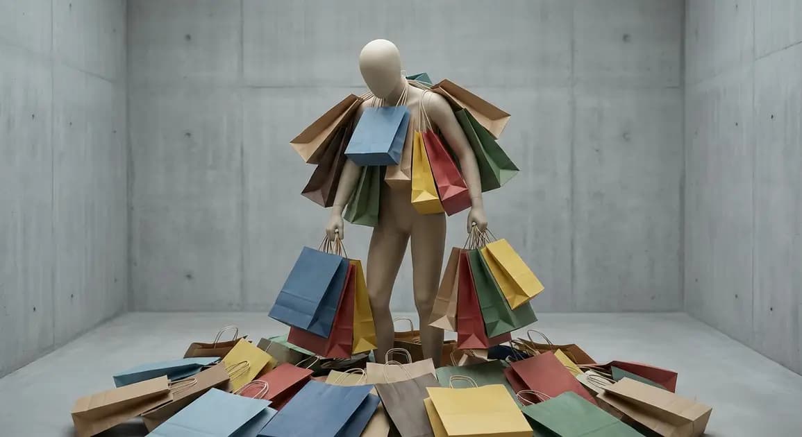 Piles of discarded consumer goods